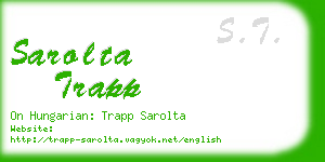 sarolta trapp business card